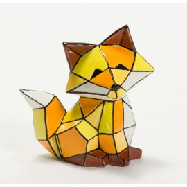Ceramic Bisque Fox Facet-ini